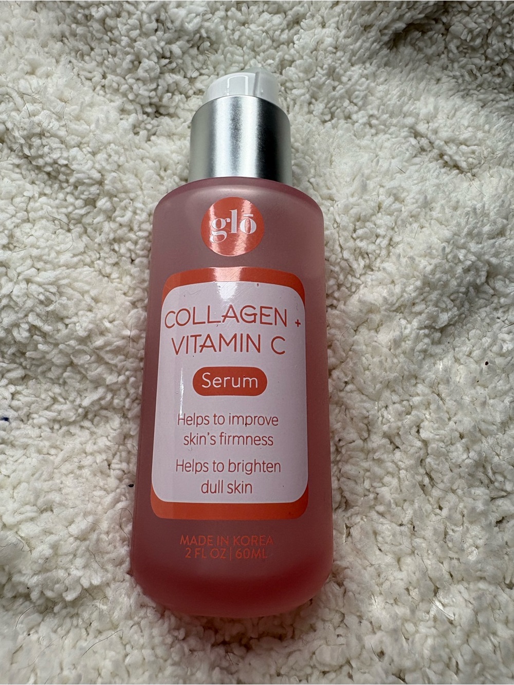 GLO jeans Collagen + Vitamin C Serum — Pink Frost Bottle